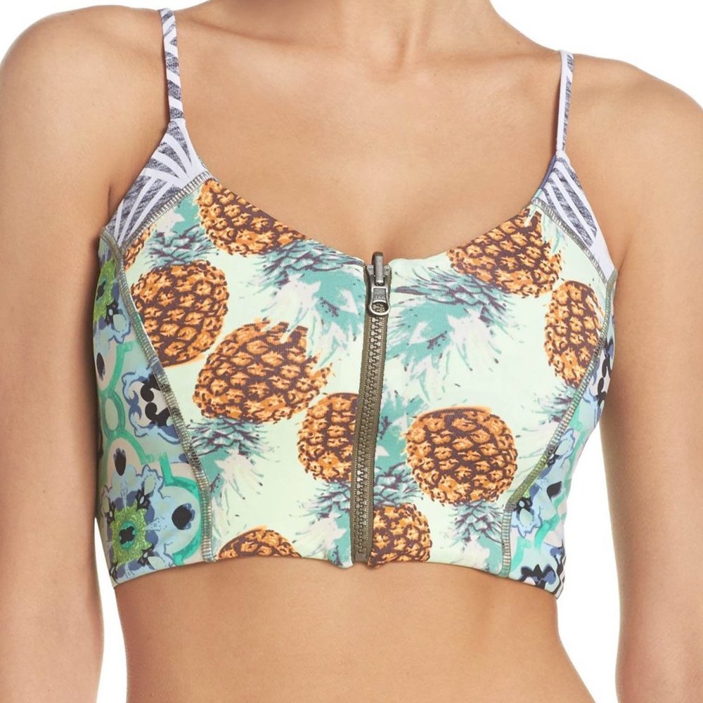Maaji reversable zip up bikini top